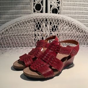 Taos genuine leather huarache wedge sandals